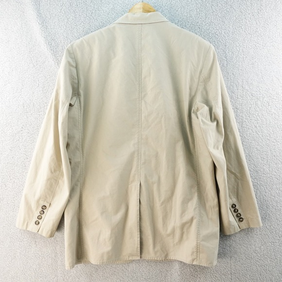 Vintage LL Bean Men's 40R Beige‎ Blazer Sport Coat Two Button Collared Preppy - Picture 7 of 12